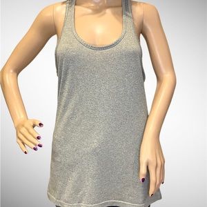 Nike Dri-Fit Heather Gray Active Athletic Racerback Tank Top Shirt Sz Medium VGC